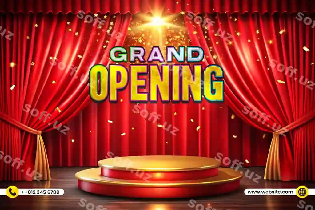 Katta ochilish mahsulot ko'rsatmasi 3d podium foni | Grand opening product display 3d podium background 2