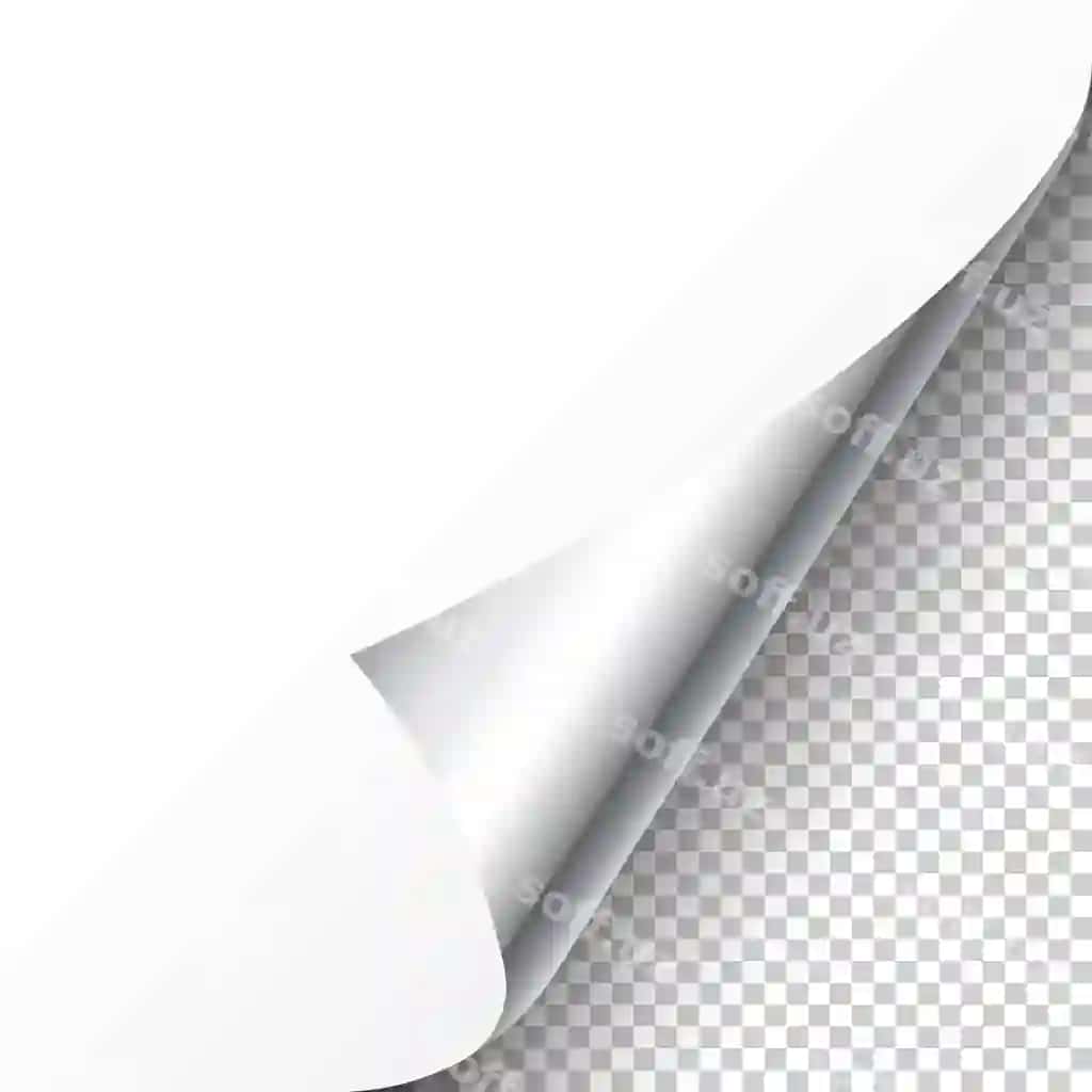 Haqiqiy Kumush Boshilgan Varaq Burchagi Sochli Chiziqlangan Orqa Fondli | Realistic silver curled page corner with shadow checkered background