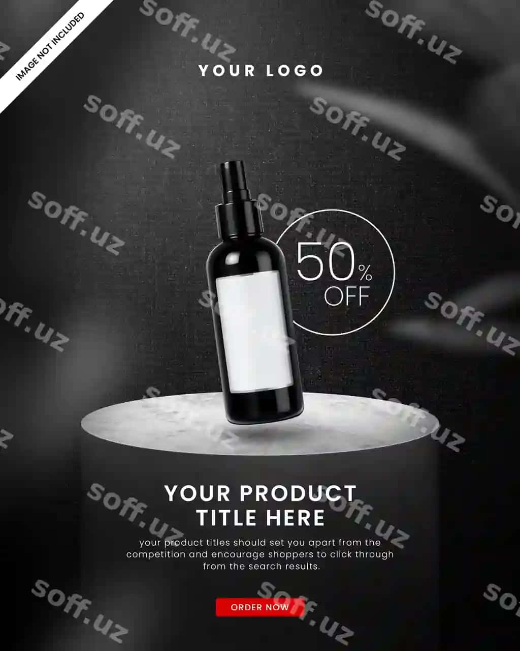 Teri parvarish mahsulotlari sotuvi uchun plakat shabloni | Skincare product sale poster template