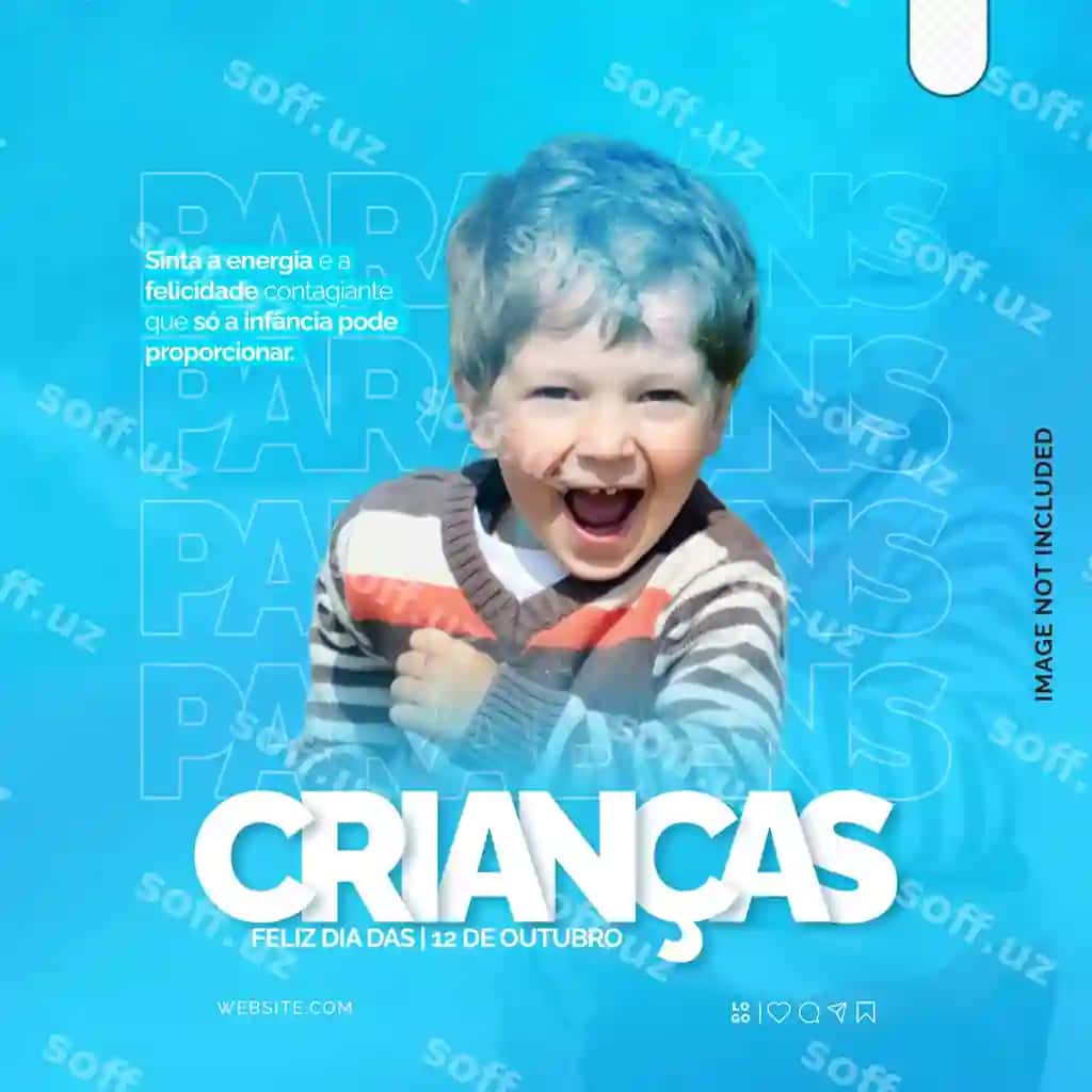Psd Dia Das Criancas Post Flyer Shablon | Psd dia das criancas post flyer template