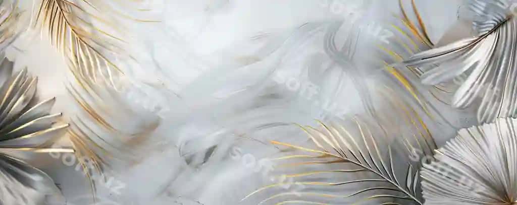 Boylik oltin tabiat foni gulli naqsh, oltin bananlar, palma, ekzotik gullar, chizma san'at illustratsiyasi, AI yaratilgan illustratsiya | Luxury gold nature background floral pattern golden bananas palms exotic flowers line arts illustration ai generated illustration 2