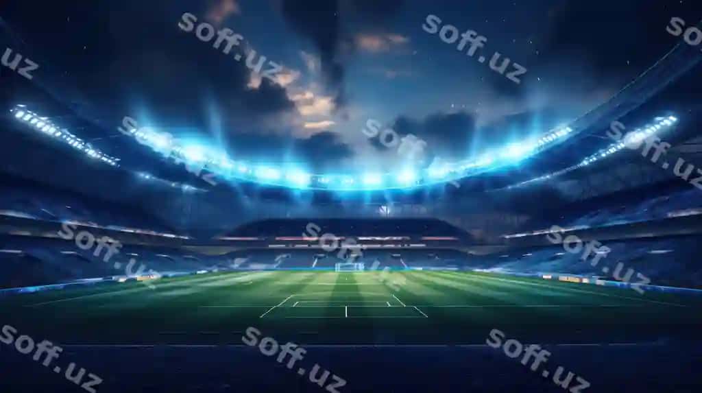 Futbol stadioni kecha yoniq odamlar yo'q | Football stadium night with light no people