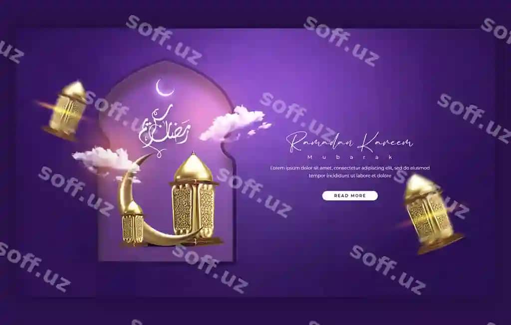 Ramazon kareem muborak islamiy bayram diniy veb baner orqa fon | Ramadan kareem mubarak islamic festival religious web banner background 2