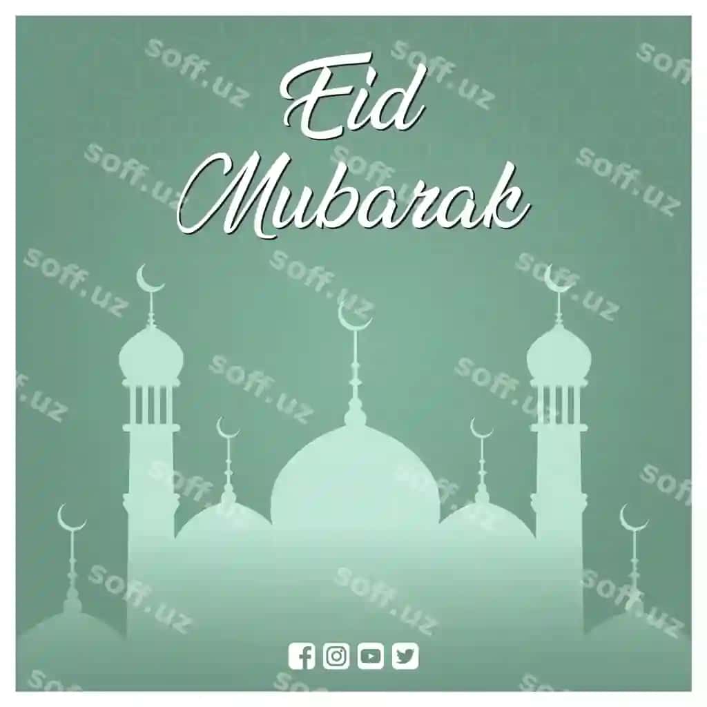 Hayit muborak Hayit al-Fitr ijtimoiy tarmoqlar post dizayn shabloni | Eid mubarak eid alfitar social media post design template