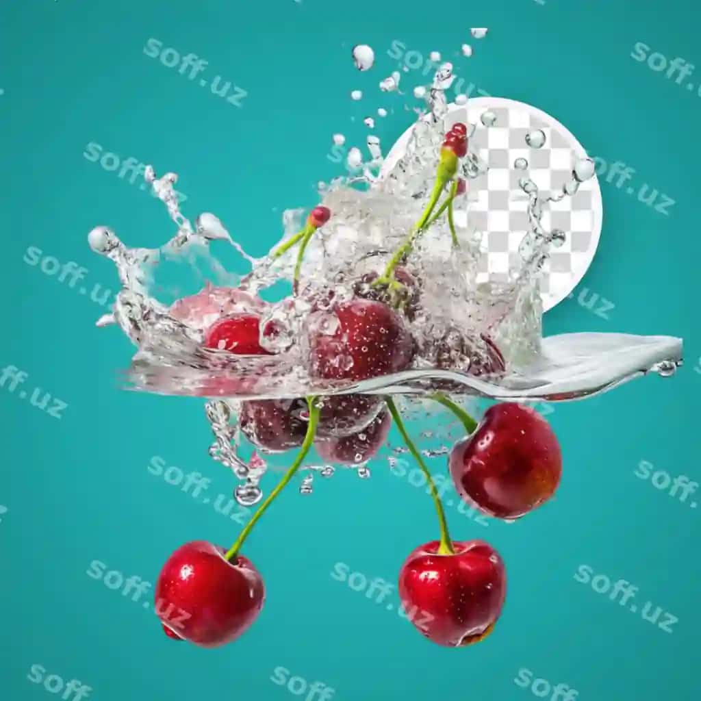 Mazali qizil gilamlar oq ajrilib | Juicy red cherries isolated white 2