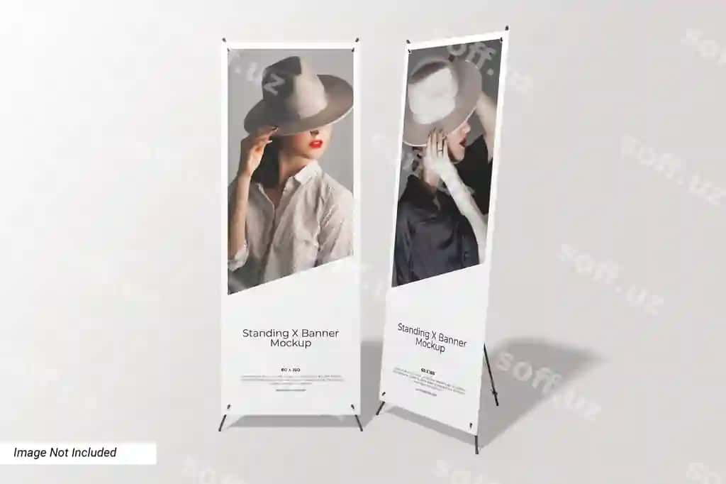 Standing x banner mockup | Standing x banner mockup