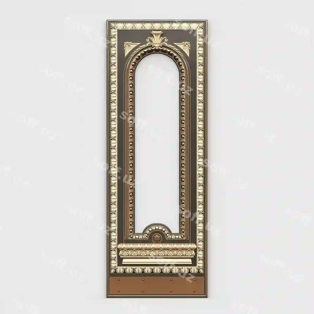 Oltin ramkali so'zli ayna | Gold framed mirror with word