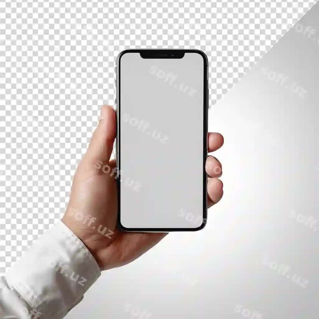 Qo'l telefon ekranini tutgan png | Hand holding phone screen png