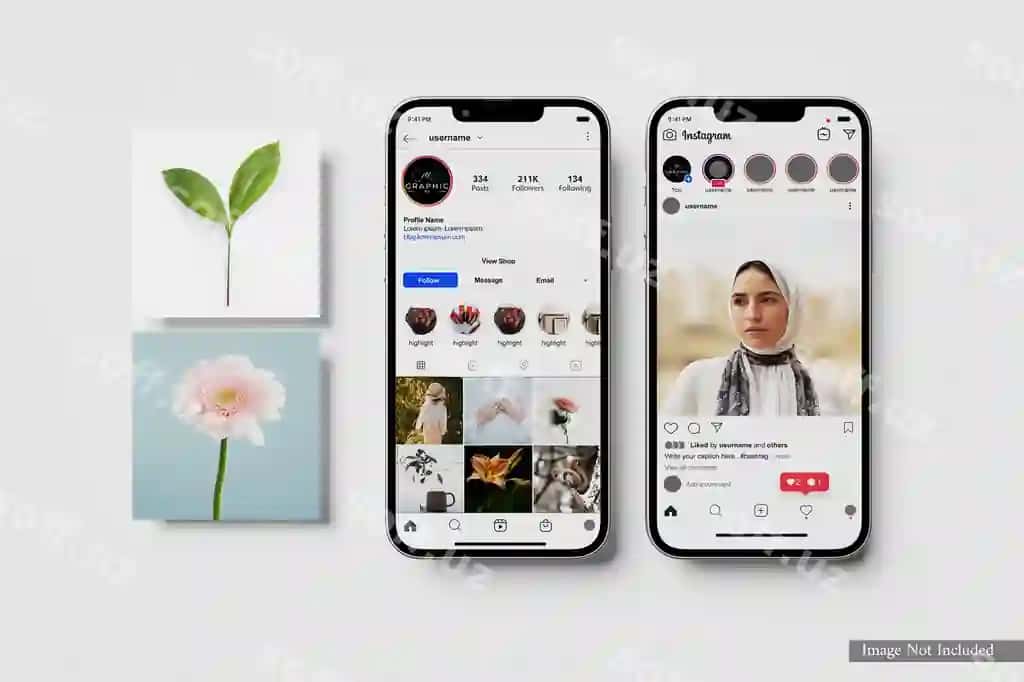 Instagram posti akilli telefon namunasi | Instagram post smartphone mockup 2