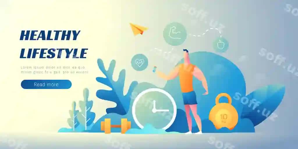 Sog'liqli hayot baneri | Healthy lifestyle banner 2