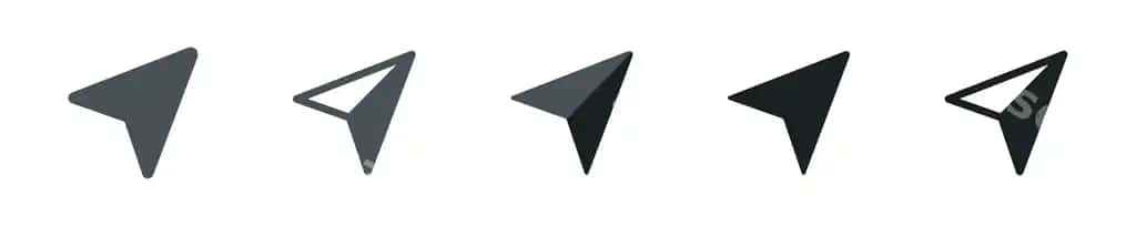 O'yraq kursorlari ramz ikon to'plami chetki qora kursor ko'rsatgich | Arrow cursors symbol icon set outline black cursor pointer cursor