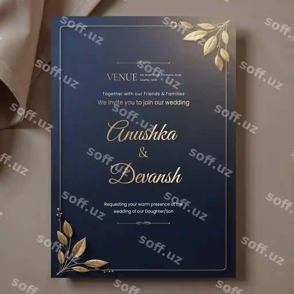Elegant to'y taklifnomasi | Elegant wedding invitation card