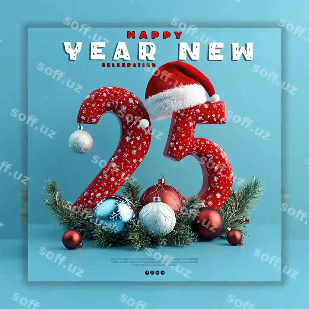 Yangi yil 2025 bilan Xayr xayr 2024 Bayramiy tabriklash orqa fonda | Happy new year 2025 bye bye 2024 festive celebration background