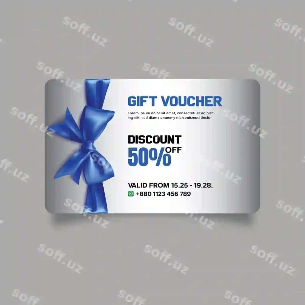 Sovg'a voucher kartalari maxsus chegirma bilan | Gift voucher cards with special discount