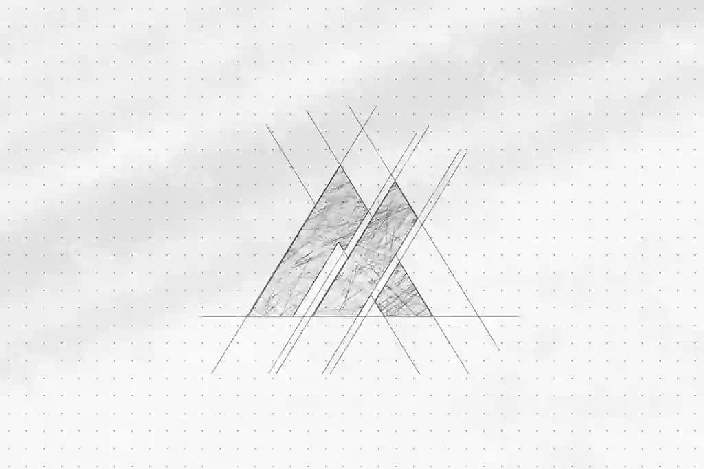 Qalam chizmasi logo namunasi nuqtali varaq | Pencil sketch logo mockup dotted paper 2