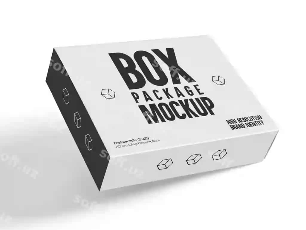 To'g'ri to'rtburchak quti paketi mockup | Rectangle packaging box mockup 2