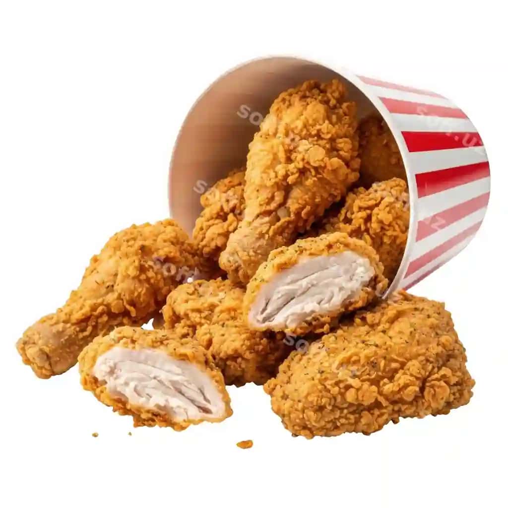 Qatit qovurilgan tovuq vedrodan chiqib chamanmoq | Crispy fried chicken spilling from bucket