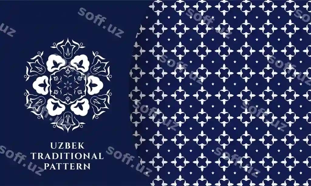 O'zbek an'iyaviy geramika bezatmasi | Uzbek traditional pattern ceramical ornament