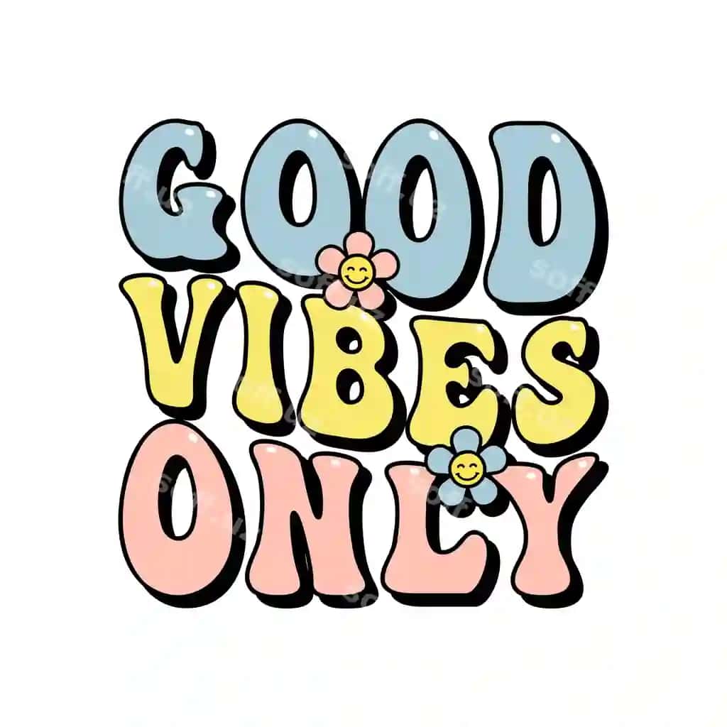 Faqat yaxshi energiya ilhom beruvchi slogani bosilgan futbolkalar kartochkalar plakatlar | Good vibes only inspirational slogan print tshirts cards posters