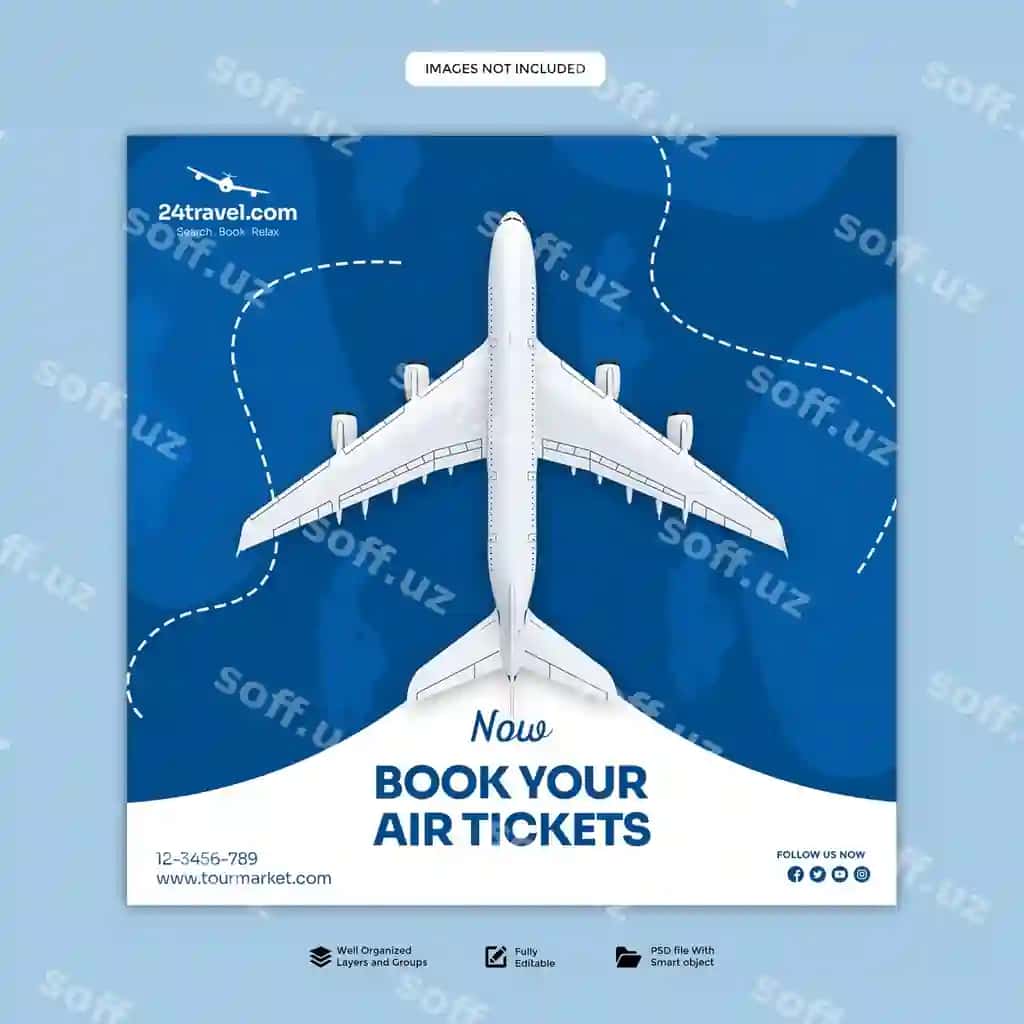 Poster chiptangizni bron qiling havasko'chaga bilet oling | Poster book your ticket your air show 2