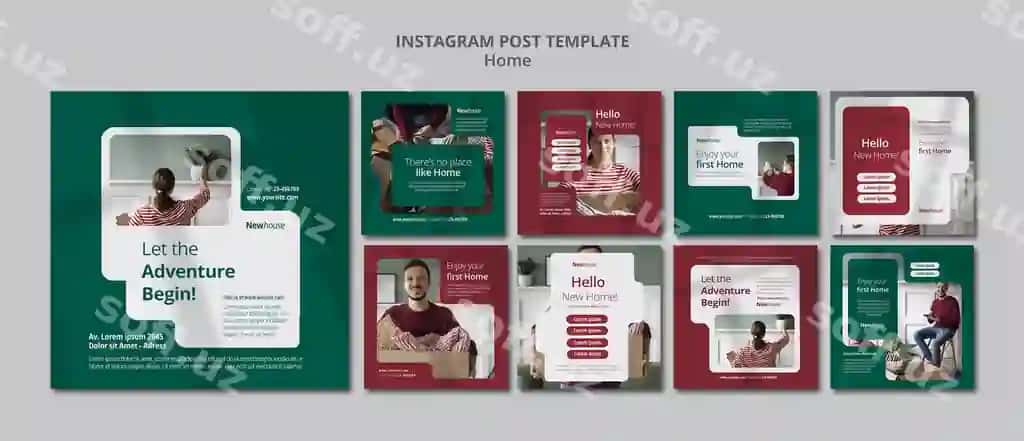 Uy shablon dizayni | Home template design 2