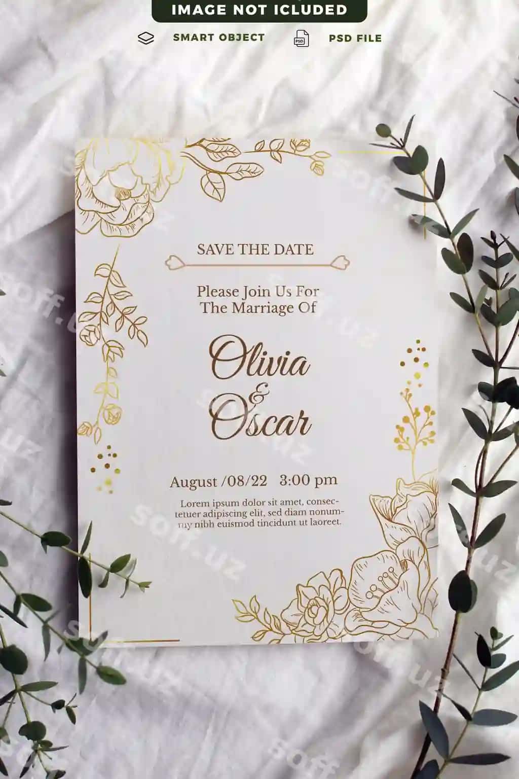 Qog'oz oq mato daraxt tarmoqlari bilan namuna | Paper white cloth with tree branches mockup