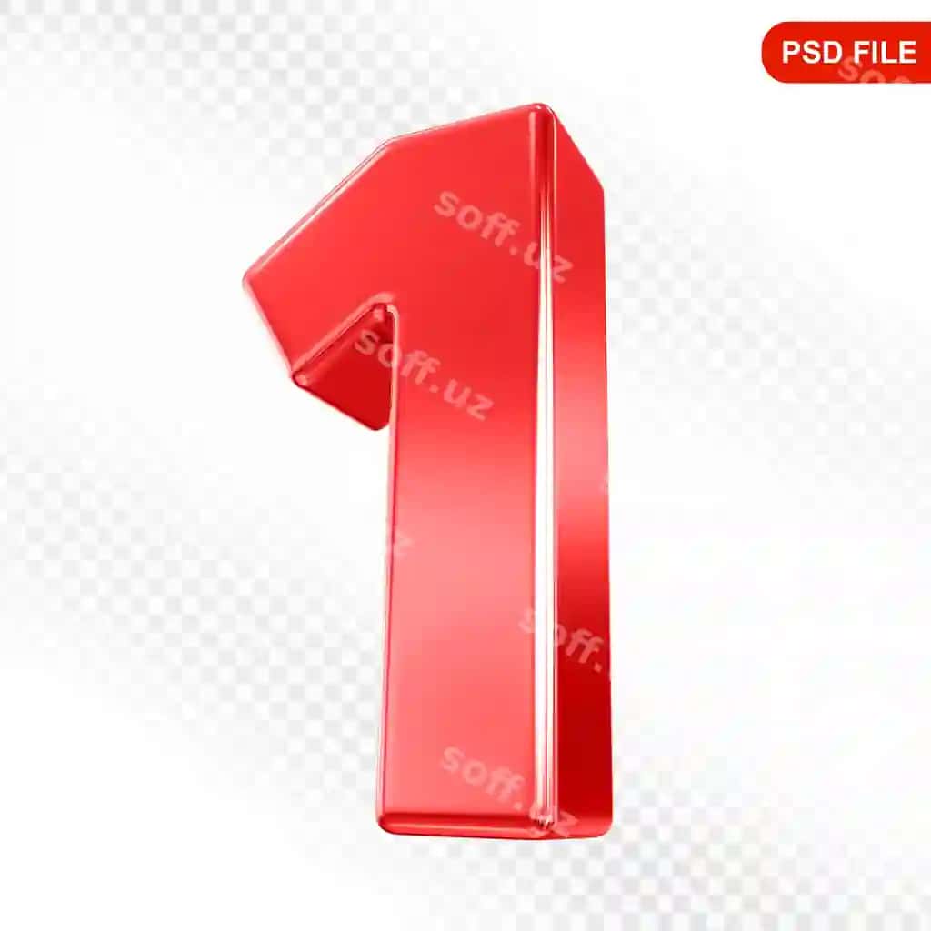 1-raqam qizil | Number 1 red 2