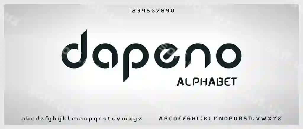 Dapeno minimal font ijodiy zamonaviy alfavit | Dapeno minimal font creative modern alphabet 2