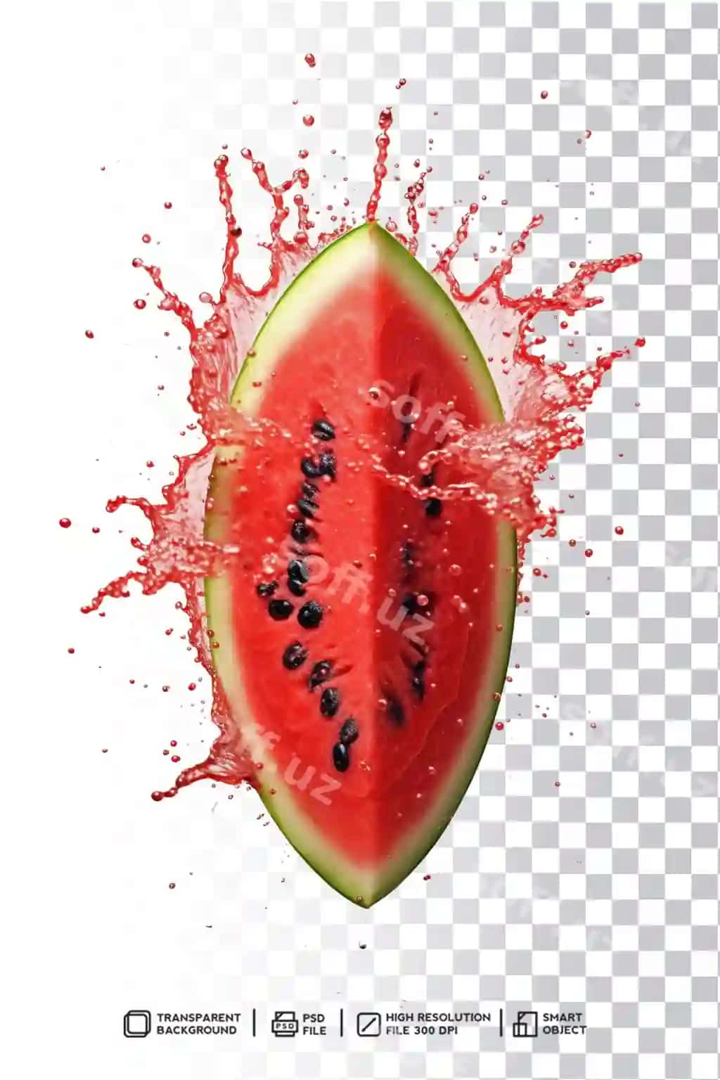 Serquyosh tarvuz splash suvli konsepsiya aylanma qizil suv | Refreshing watermelon splash liquid concept swirling red liquid