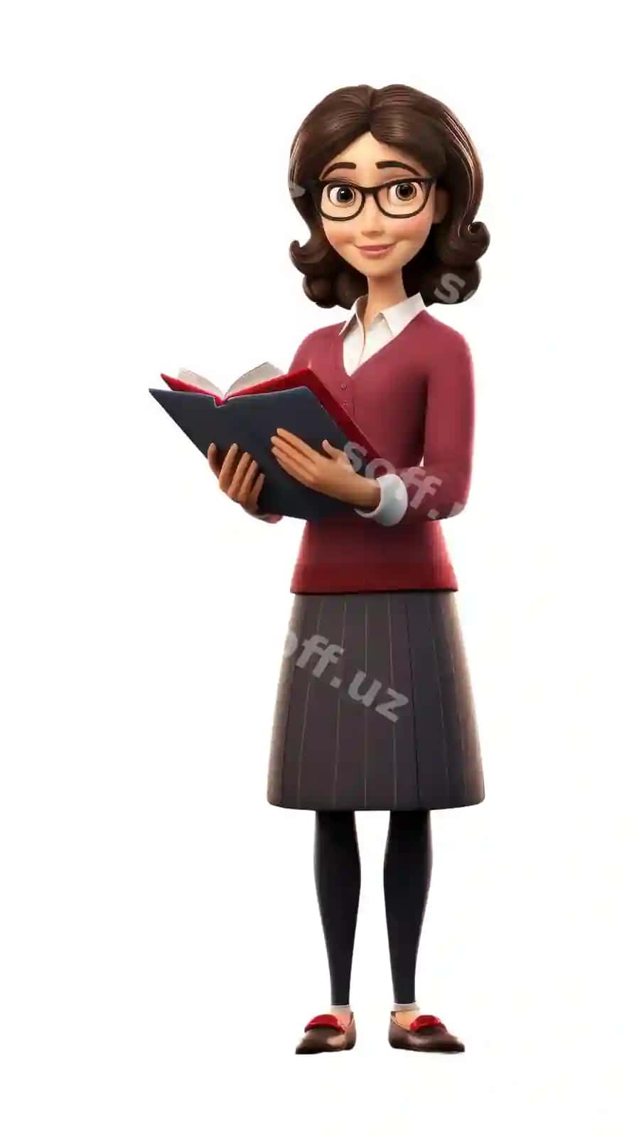 Png nashr o'qish karikatura ayol | Png publication reading cartoon female