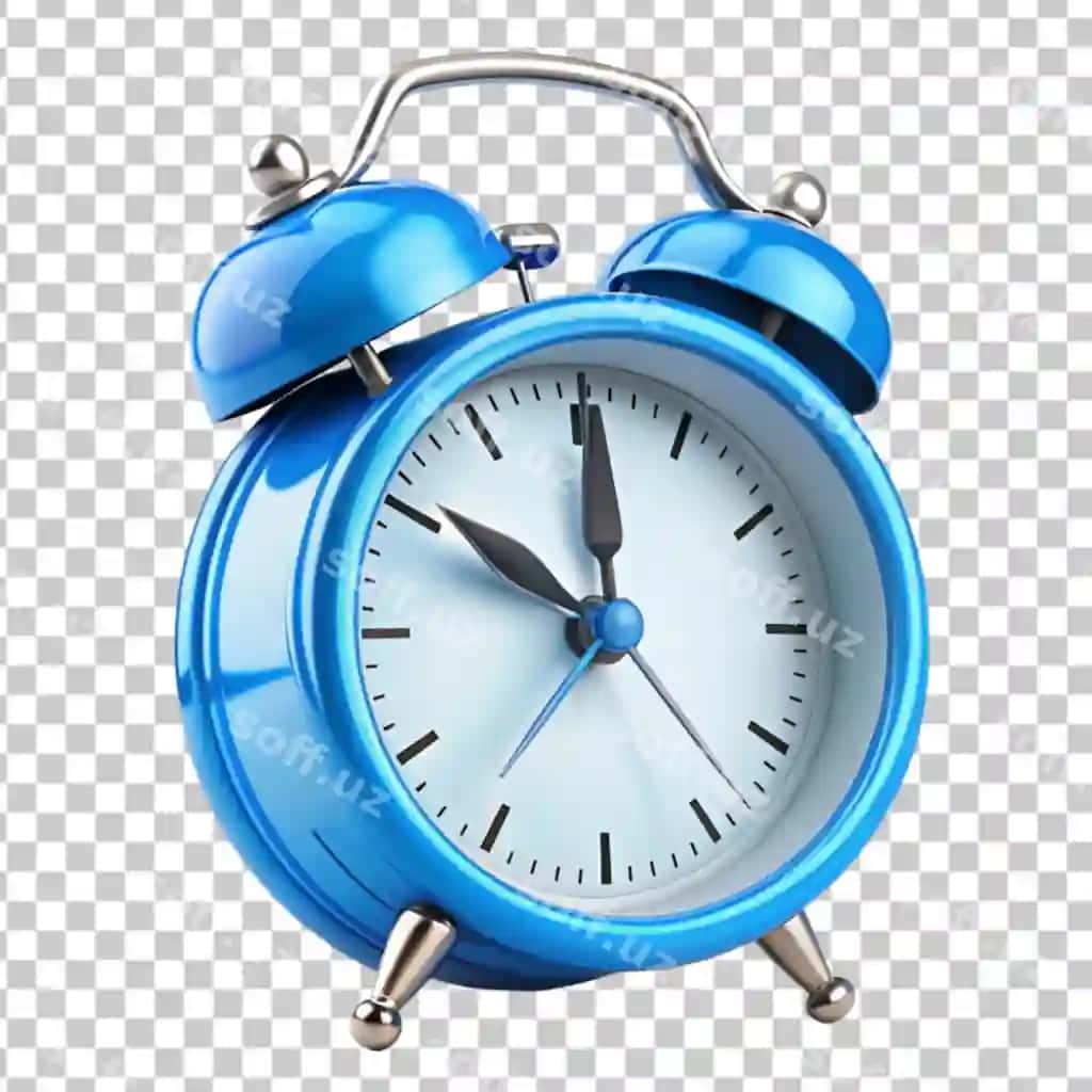 Klassik tulqin soat oq orqa fonda | Classic alarm clock white background