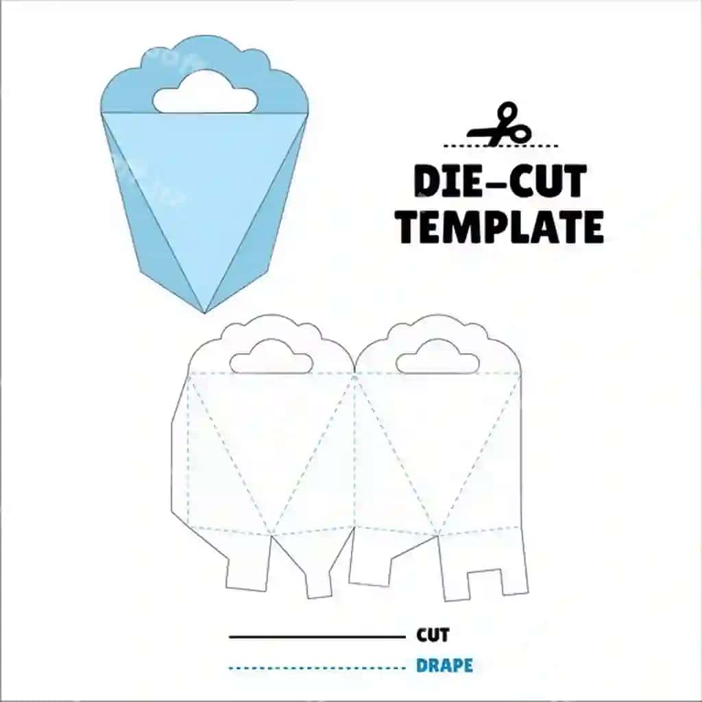 Quticha aylanma qapaq qadoqlash die cut shablon 3d namuna qadoqlash sumka | Box flip lid packaging die cut template 3d mock up embalagem sacola