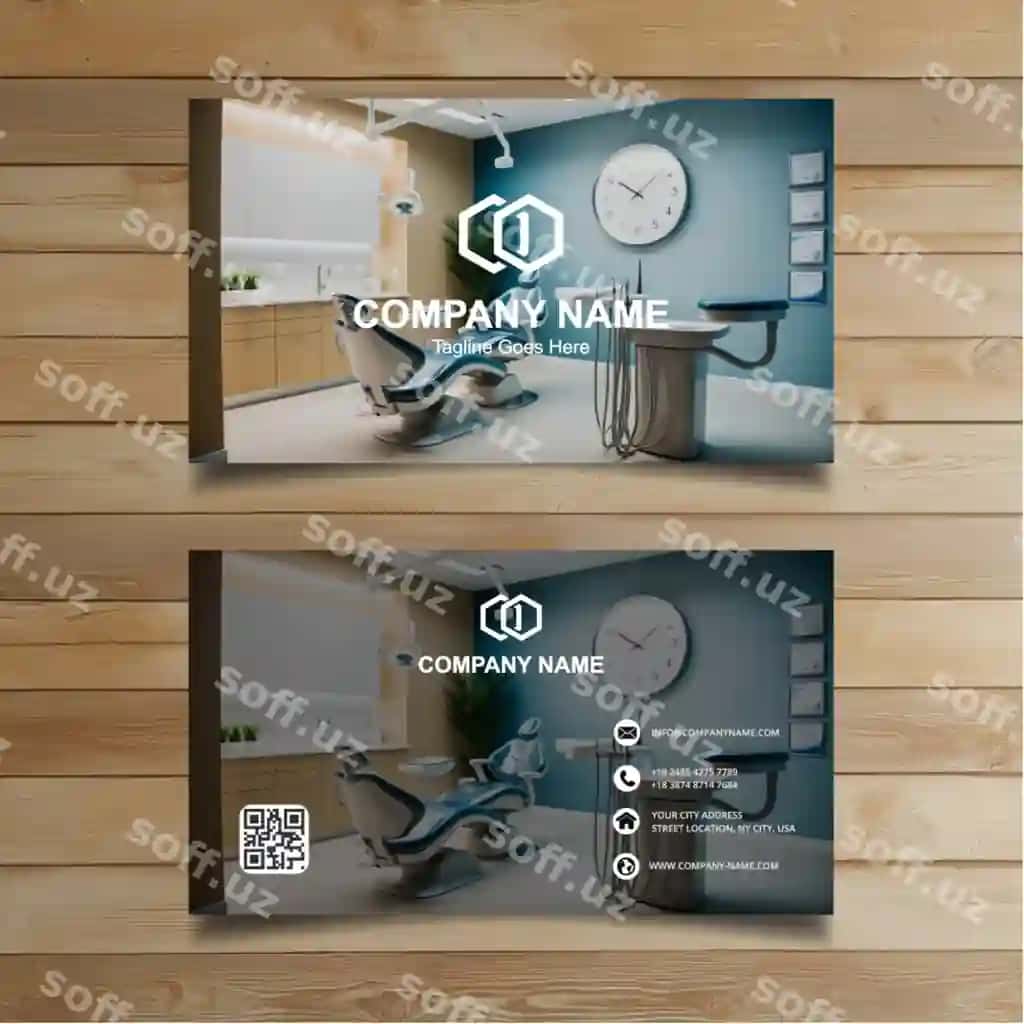 Zamonaviy tozalangan professional biznes kartochkasi shabloni | Modern clean professional business card template