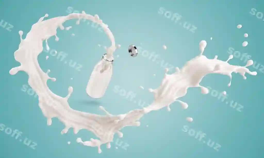 Sut oq sivi splaysh | Milk white liquid splash 2
