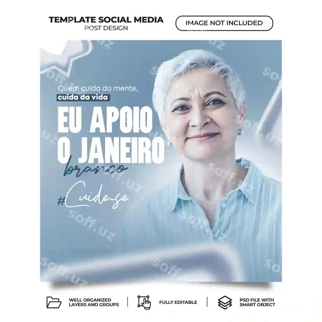 Yanvar oq shaxsiy tarqatma postlari to'plami | January white social media post collection