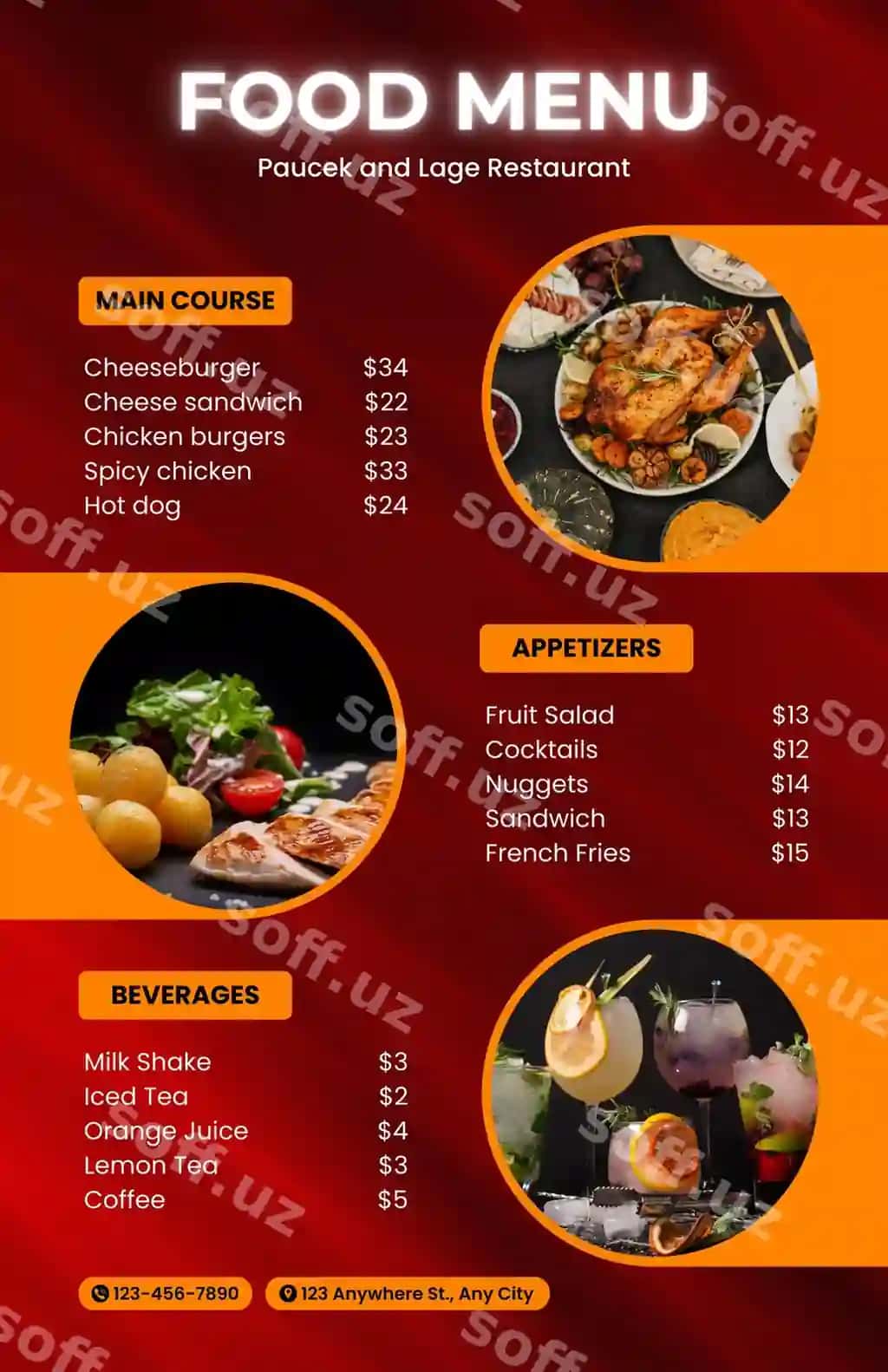 Shaharlik kafe restoran menyu dizayni shabloni kofe uy restoran bar ovqat ichimliklar | Restaurant menu design template cafe coffee house restaurant bar food drinks 2
