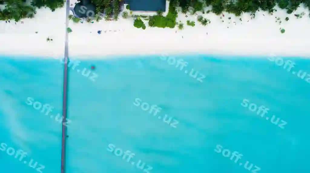 Chiroyli havadan ko'rinish Maldives tropik plyaj | Beautiful aerial view maldives tropical beach