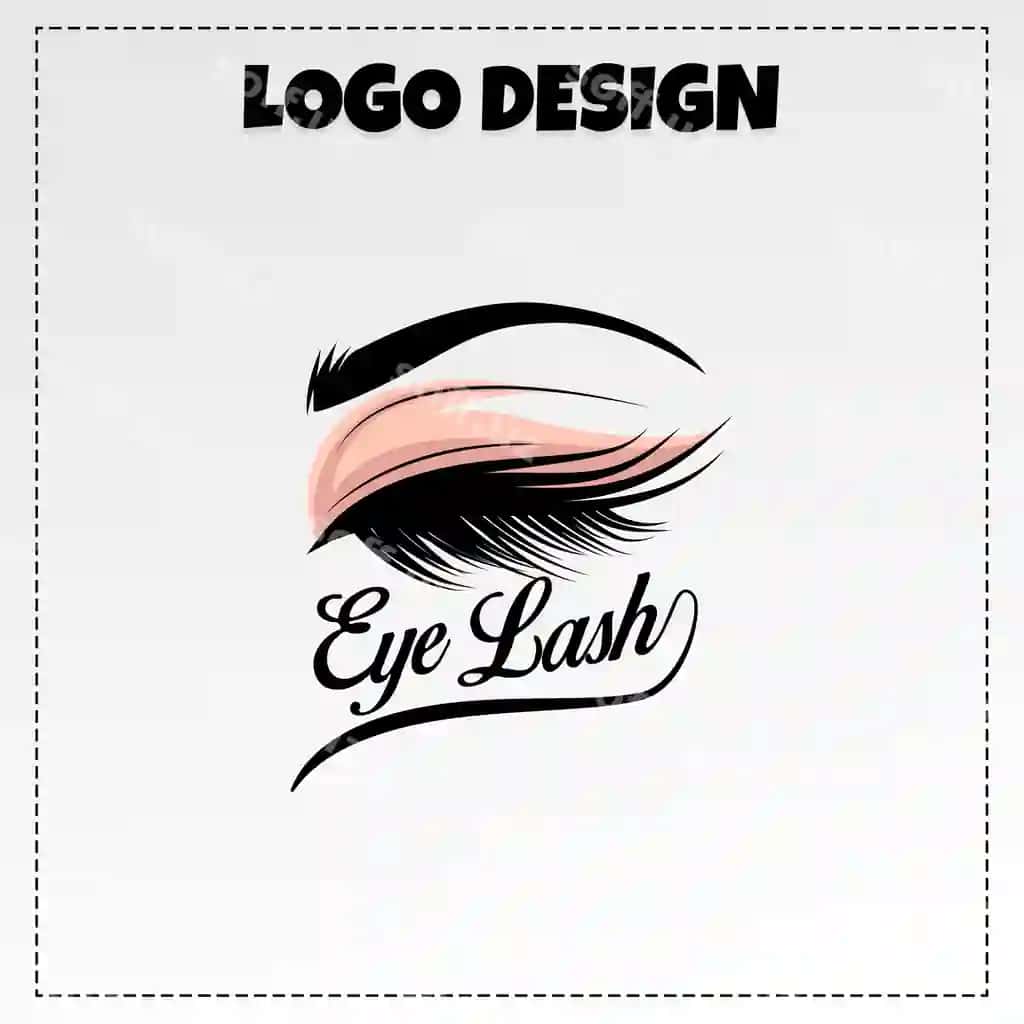 Vektor logotip ko'z qirra illustratsiyasi vektor dizayni | Vector logo eye lash illustration vector design