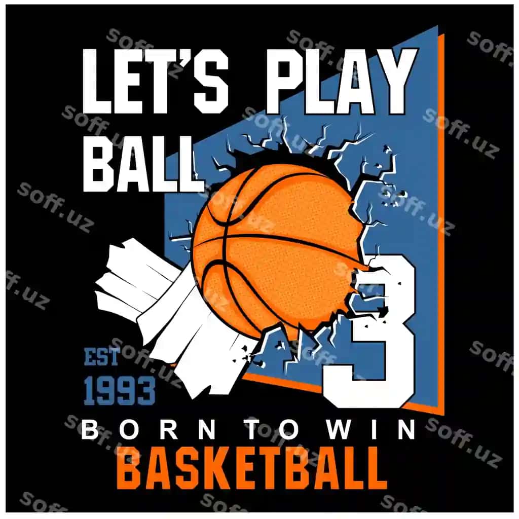 Eski dizayn basketbol Tug'ilgan G'olib tipografiya tayyor bosqich premium | Vintage design basketball born win typography ready print premium