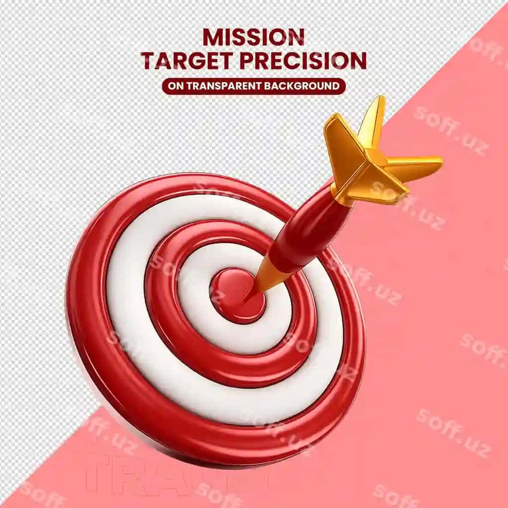 Mision maqsadi aniqlik to'g'rilik muvaffaqiyat tushuncha 3D | Mission target precision accuracy success concept 3d 2