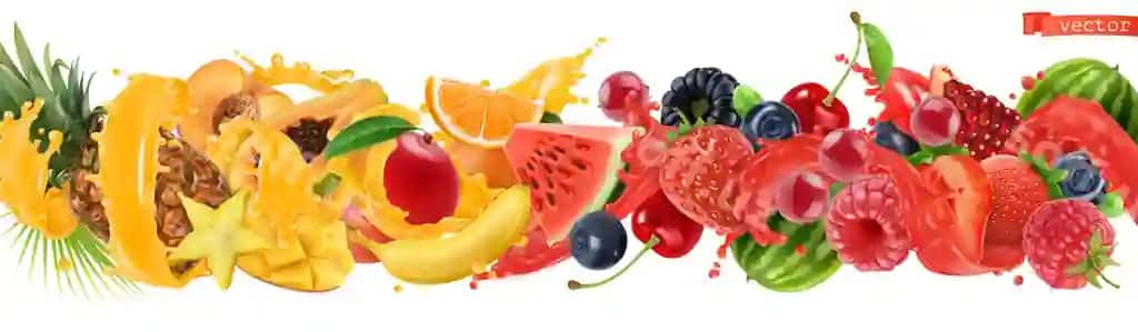 Shirin tropik mevalar aralash berrylar | Sweet tropical fruits mixed berries