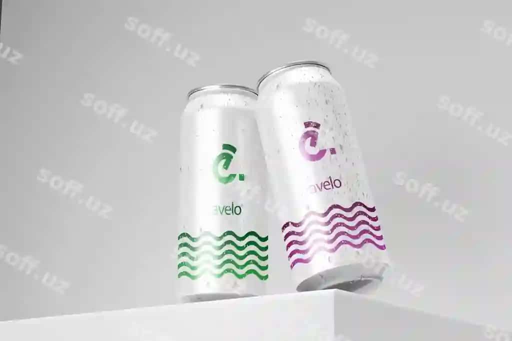 Psd aftam bankasi namuna pivo soda paketi | Psd aluminum can mockup beer soda pack 2