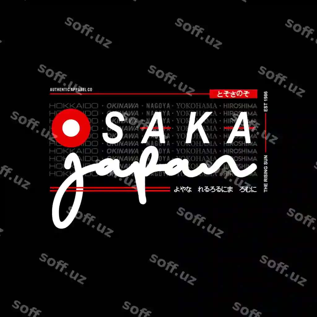 Yaponiya tipografiyasi bosma futbolka vektori | Japan typography print t shirt vector