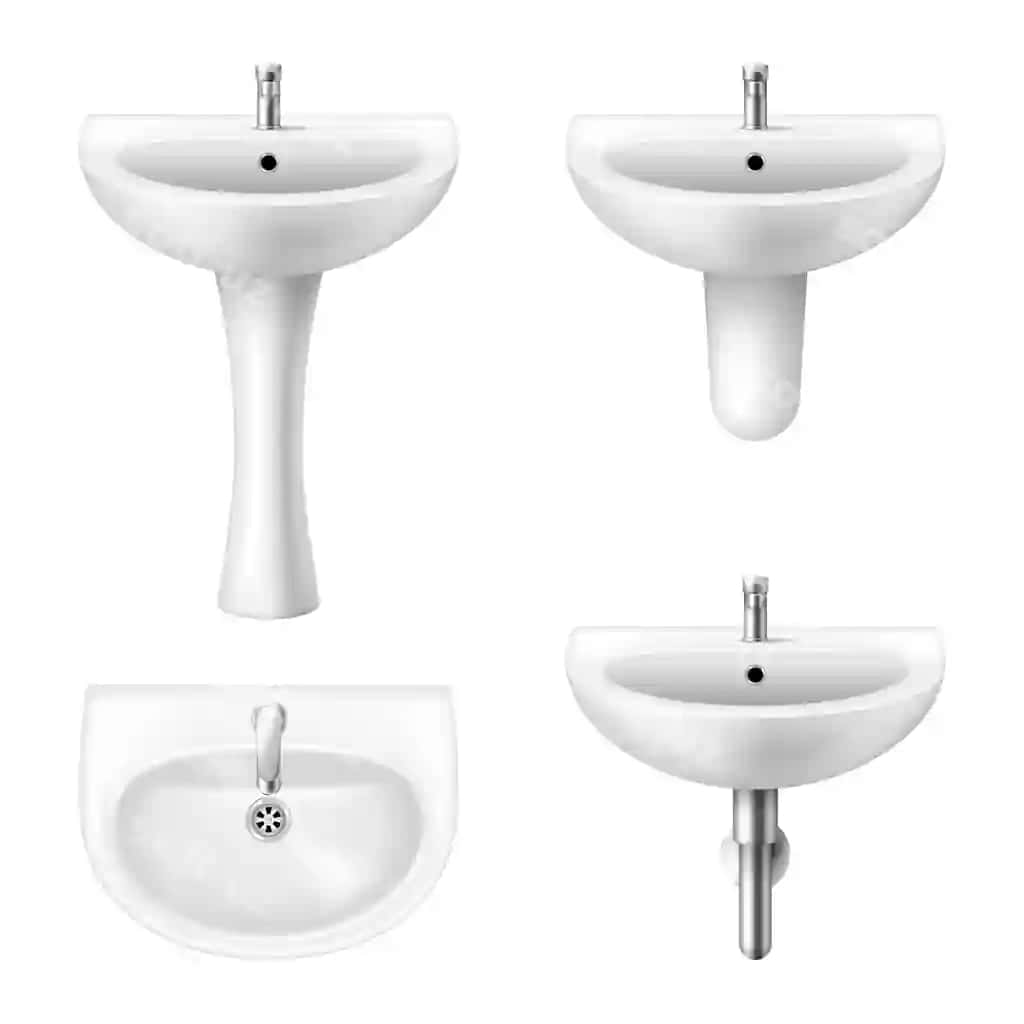 Haqiqiy oq chaqmoq komplekti hammom uchun klassik keramika tapsli | Set realistic white sink with faucet bathroom restroom classic ceramic