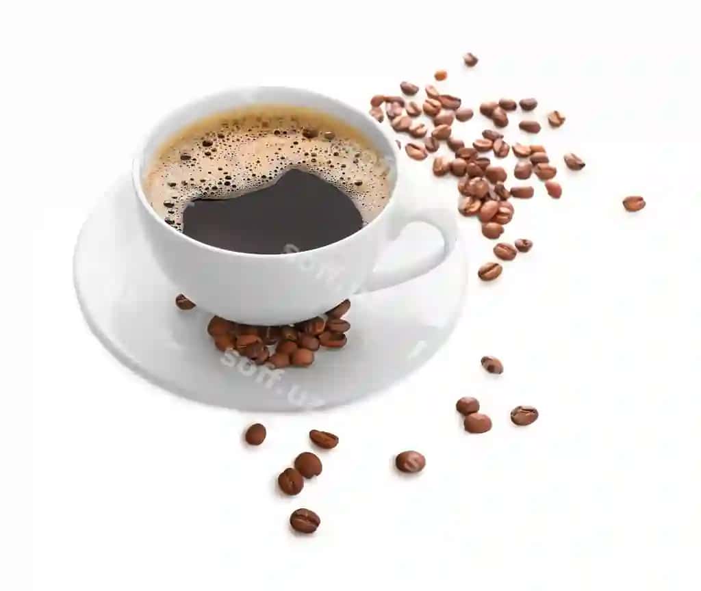 Oq kossa qahvo isolatsiyalangan | Cup coffee isolated white