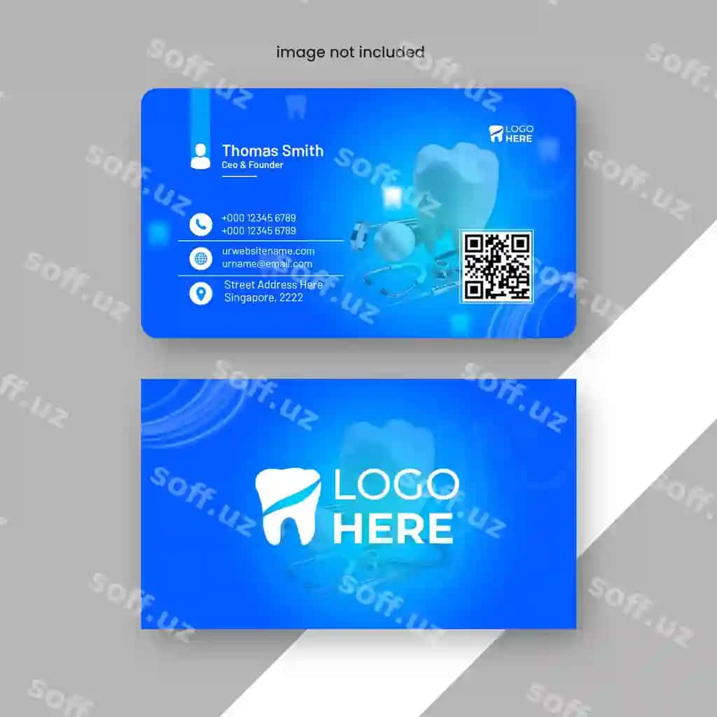 Zamonaviy professional biznes vizitkasi shabloni | Modern professional business card template 2