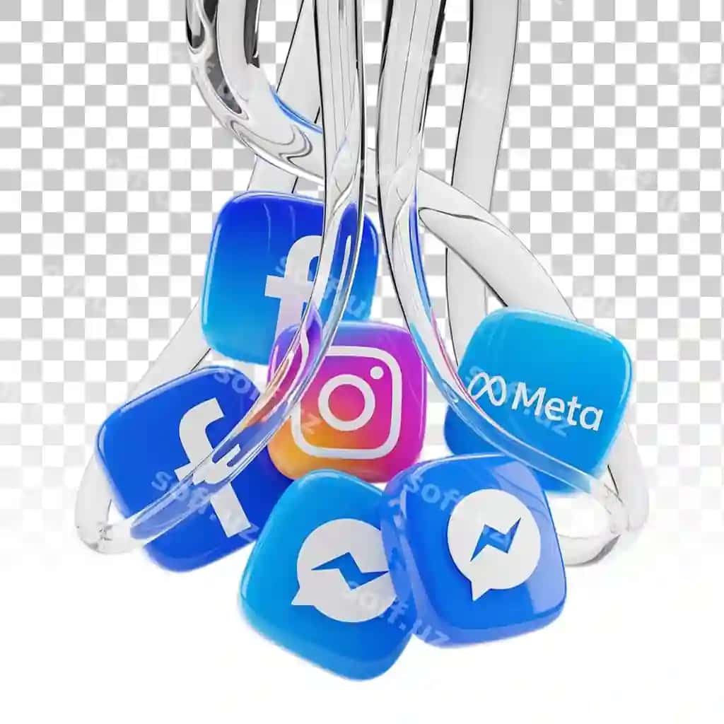 Dinamik 3d ijtimauiy media ilova ikonkalar aylanma sivi element bilan | Dynamic 3d social media app icons with swirling liquid element