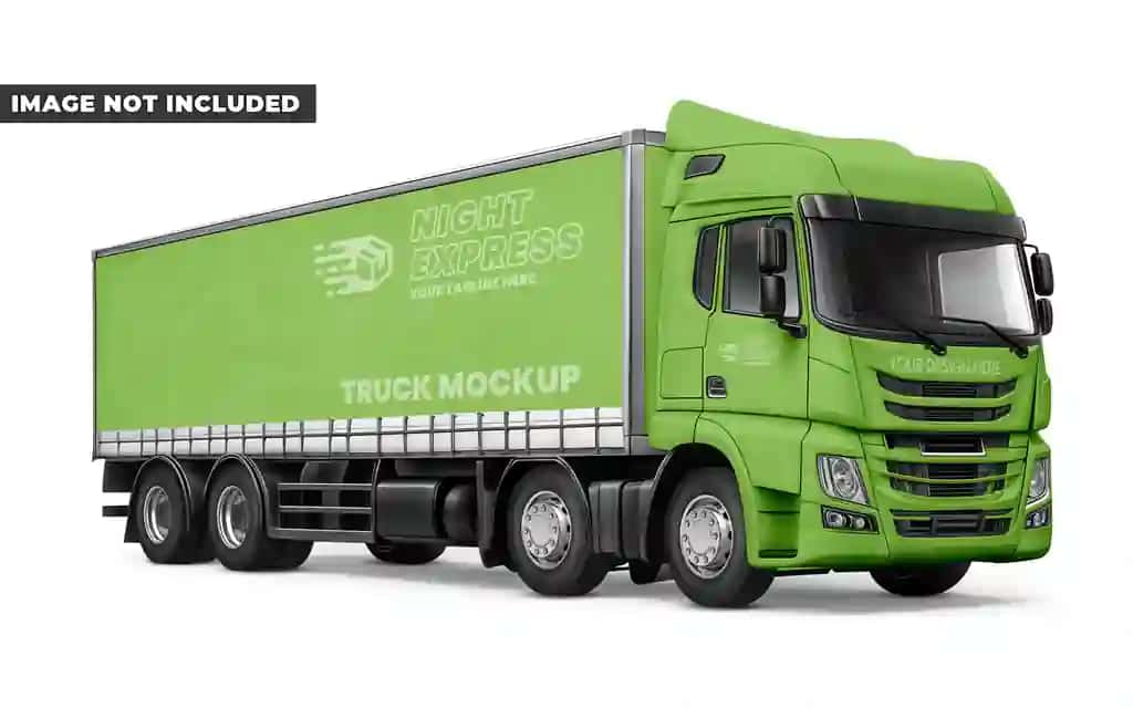 Yashil yuk mashinasi maketi | Green truck mockup