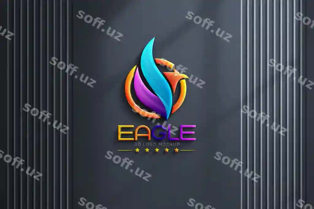 3d logotip namuna shabloni | 3d logo mockup template