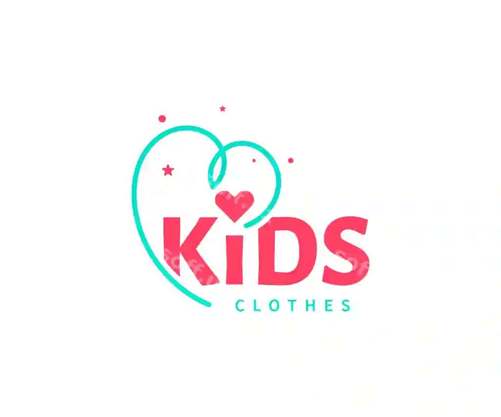 Bolalar kiyimlari logotipi dizayni o'yinchoq zamonaviy brending | Kids clothes logo design playful modern branding
